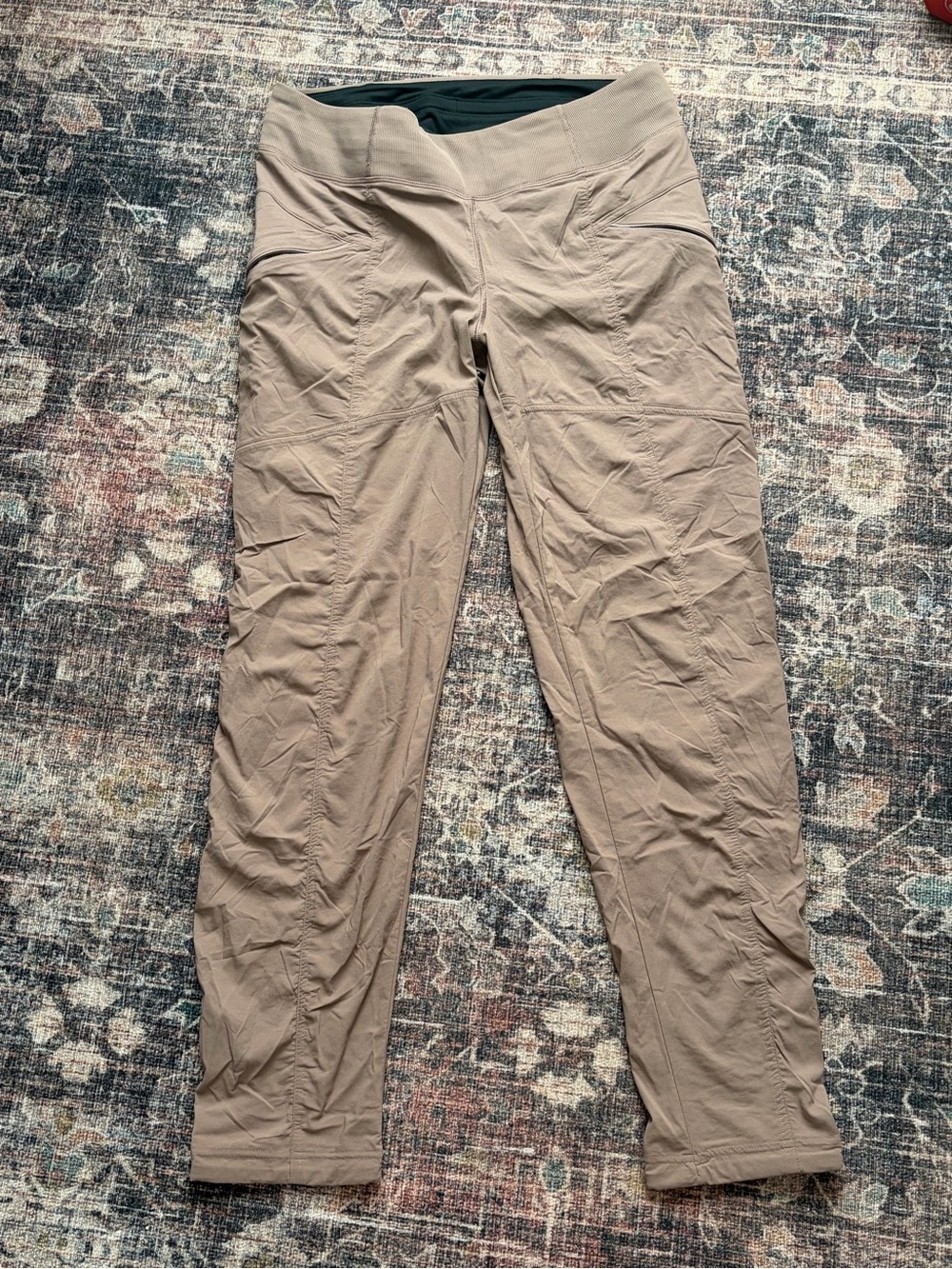 Prana Women’s Taupe Stretch Leggings with High Waist